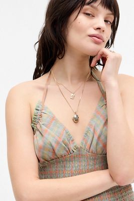 UO Anais Halter Shirred Cami
