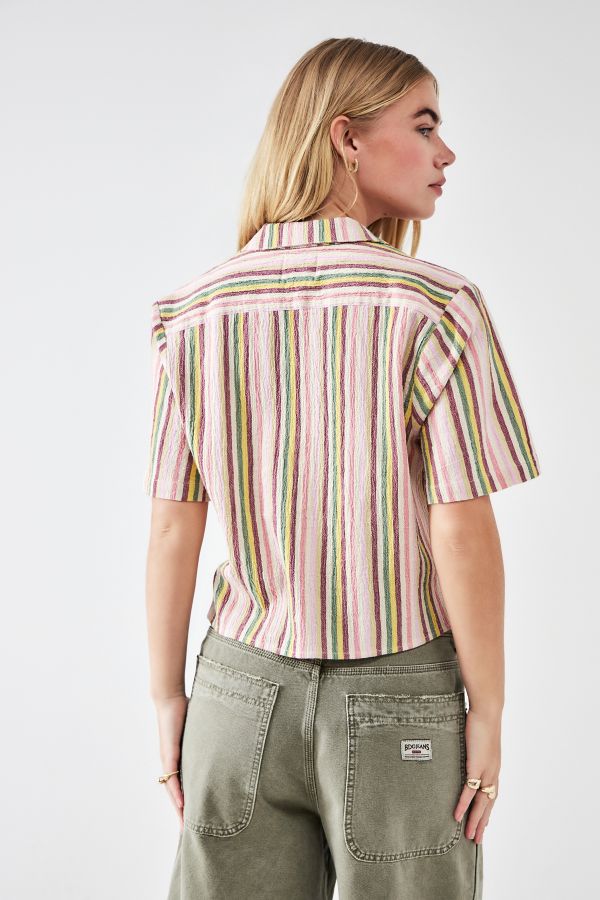 Slide View: 4: BDG Sunshine Stripe Crop Shirt