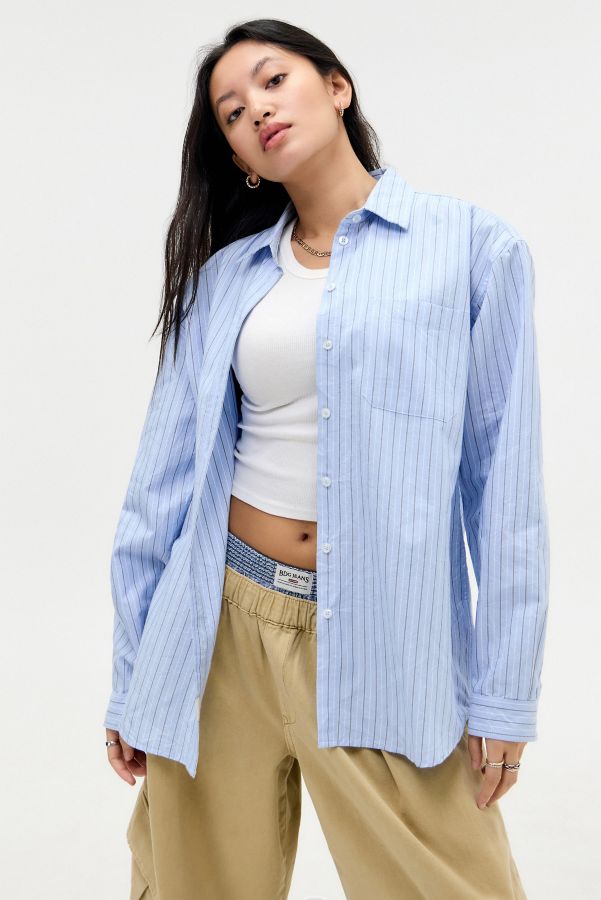 Vista diapositiva: 1: Camicia a Righe Beck Blu BDG