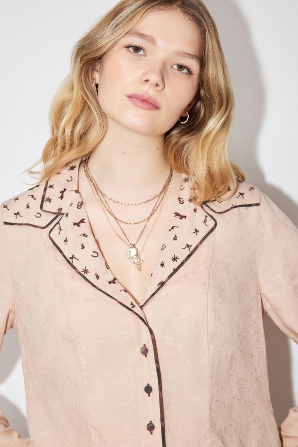 Slide View: 1: Chemise brodée Urban Outfitters x TuftLuck