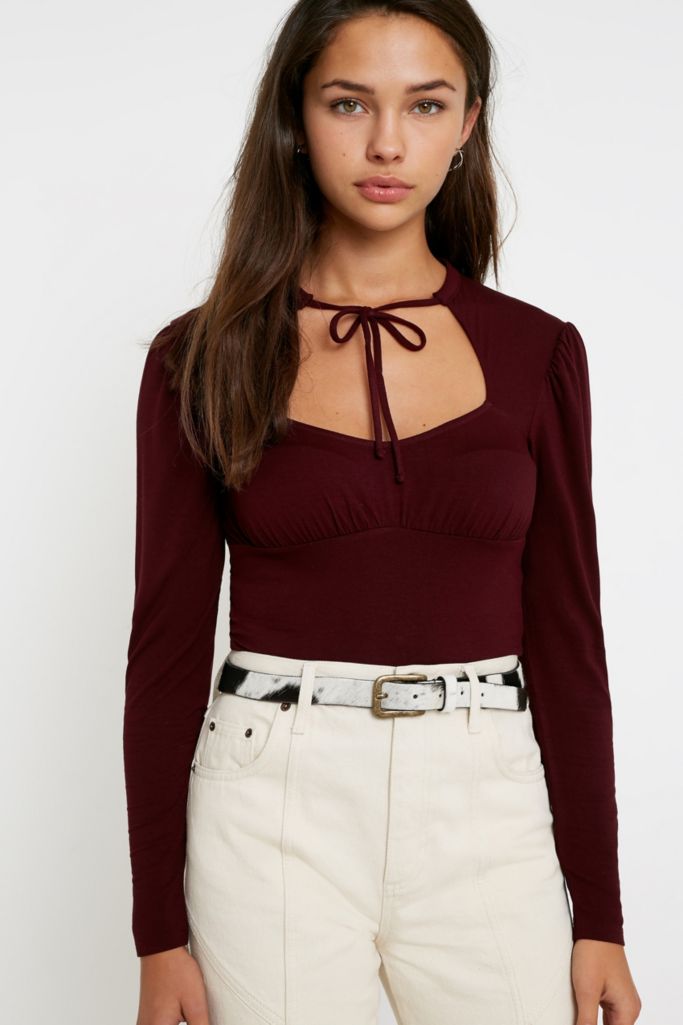 Urban Outfitters Top Mit Cut Out Und Schnürung Vorne Urban