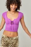 Thumbnail View 1: Out From Under Knockout Seamless Lace-Up T-Shirt 