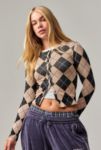 Thumbnail View 3: iets frans... Long Sleeve Argyle Cardigan