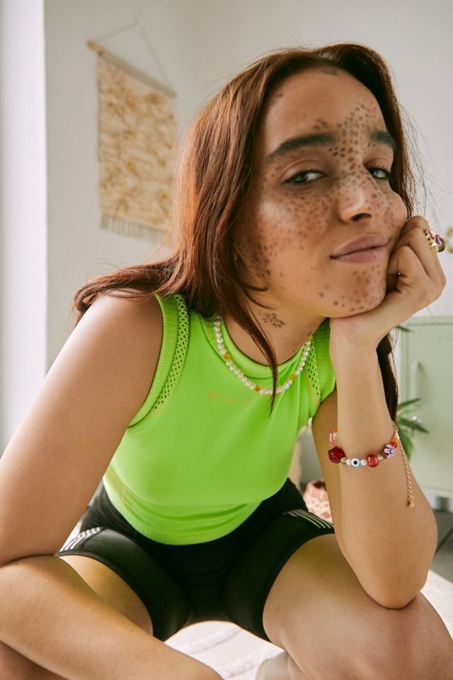 iets frans... Recycled Serena Ribbed Mesh Tank Top