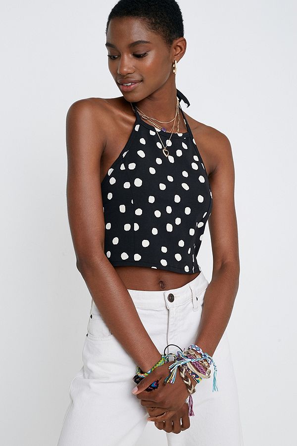 Urban Outfitters - Gepunktetes Crop Top Urban Outfitters - Gepunktetes Crop Top