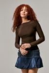 Thumbnail View 1: UO Mia Slinky Slash Neck Long Sleeve T-Shirt