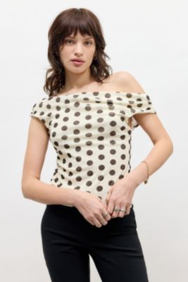 Silence + Noise Fia Spot Mesh Top