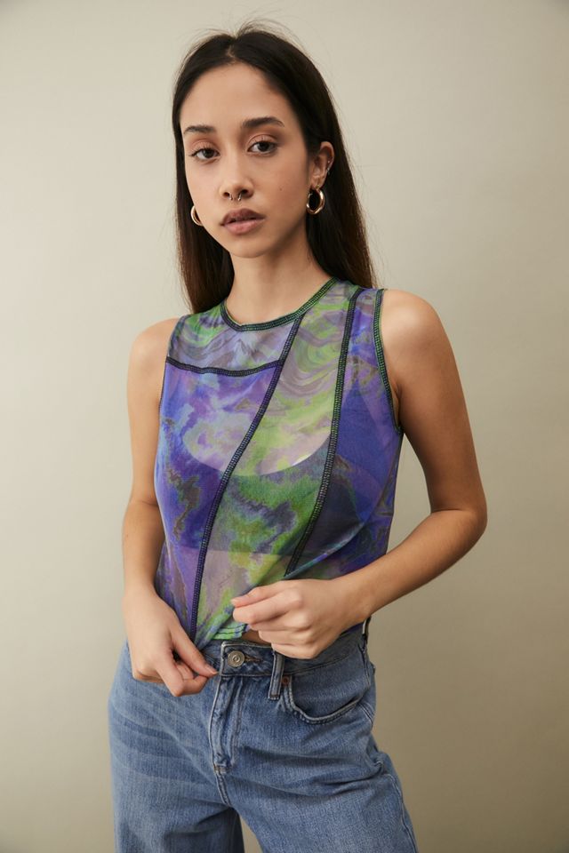 UO Mesh Panelled Vest Urban Outfitters UK