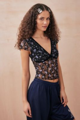 Kimchi Blue Madison Semi-Sheer Lace Blouse