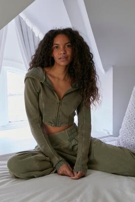 out from under cropped hoodie
