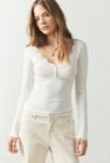 Thumbnail View 1: Out From Under Diana Lace-Trim Henley Top