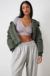 Thumbnail View 3: UO Go For Gold Pointelle Notched Long-Sleeved Crop Top