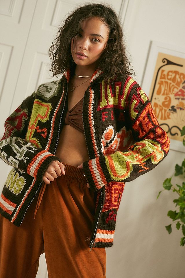 iets frans... Knitted Graphic Jacket | Urban Outfitters UK
