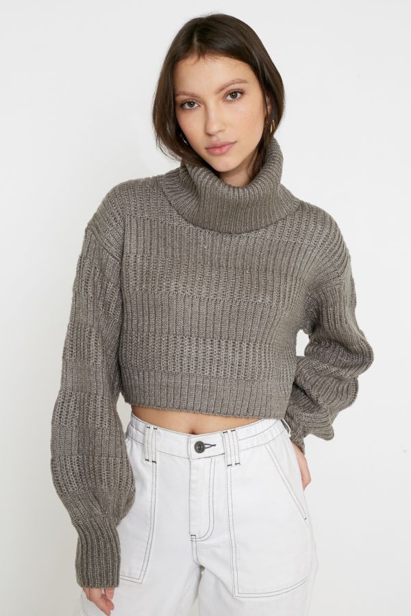 Uo Maggie Chunky Knit Rollneck Jumper Urban Outfitters Uk 0561