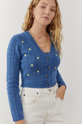 uo embroidered cardigan