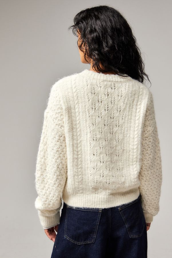 Slide View: 5: Kimchi Blue Lace Knit Cardigan