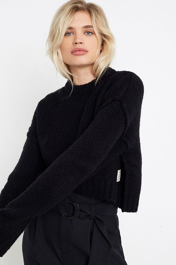 UO Utility Crew Neck Black Jumper | Urban Outfitters UK