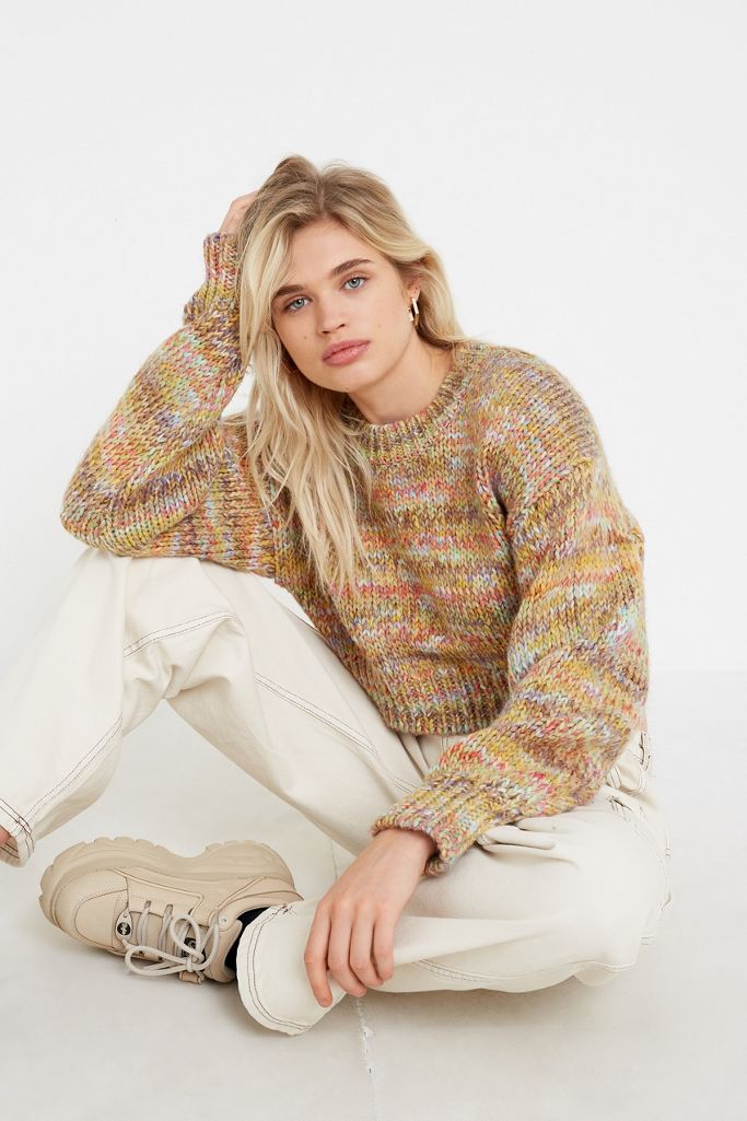 UO Spacedye Knit Crew Neck Jumper Urban Outfitters UK