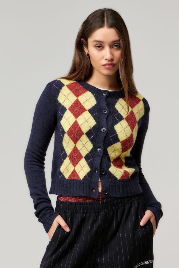 Slide View: 1: iets frans... Leighton Argyle Cardigan