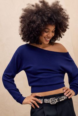 UO Cameryn Off-Shoulder Batwing Knit Jumper