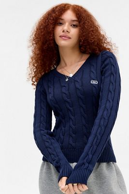 iets frans... Blaire V-Neck Cable Knit Jumper