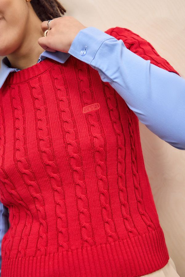 Vista de diapositivas: 3: iets frans... Cable Knit Short Sleeve Top