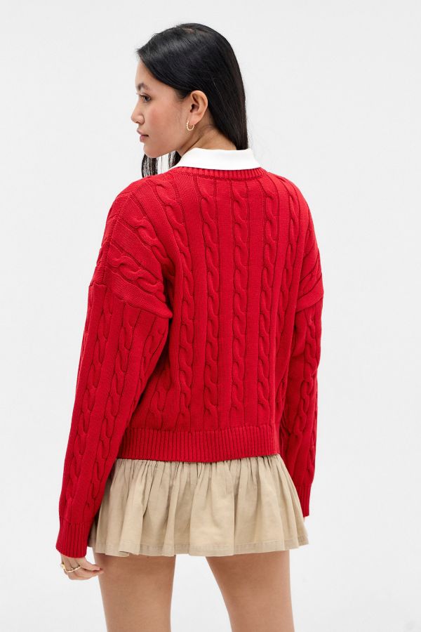 Slide View: 4: iets frans... Cable Knit Cardigan