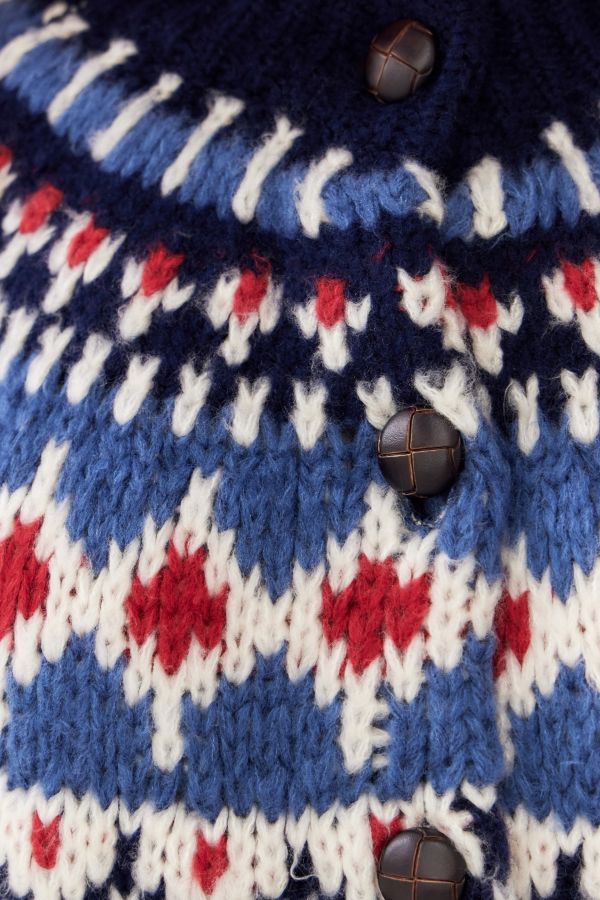 Slide View: 4: BDG Fairisle Strick-Strickjacke