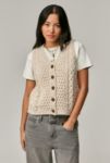 Thumbnail View 1: Gilet en tricot câblé à boutons BDG