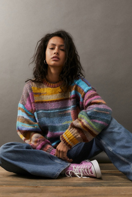 colourful knitted jumpers