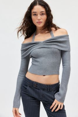 UO Devon Off-The-Shoulder Rib Knit Top