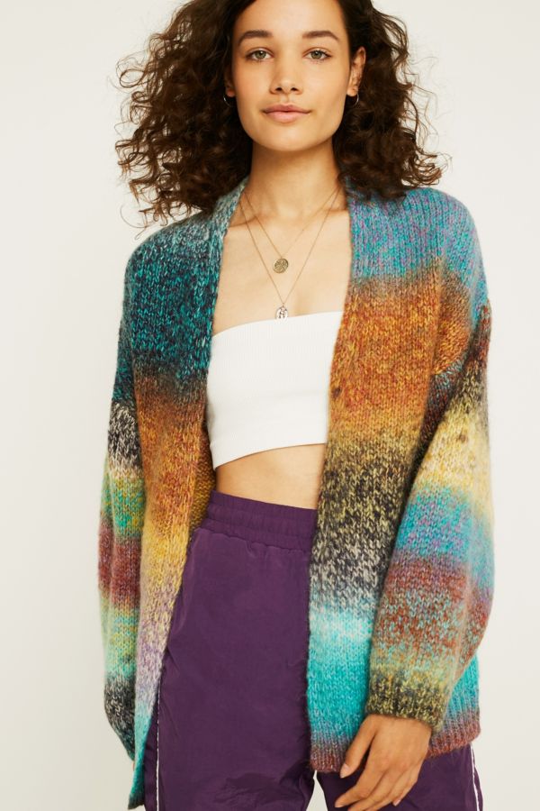 UO Rainbow Ombre Cardigan | Urban Outfitters UK