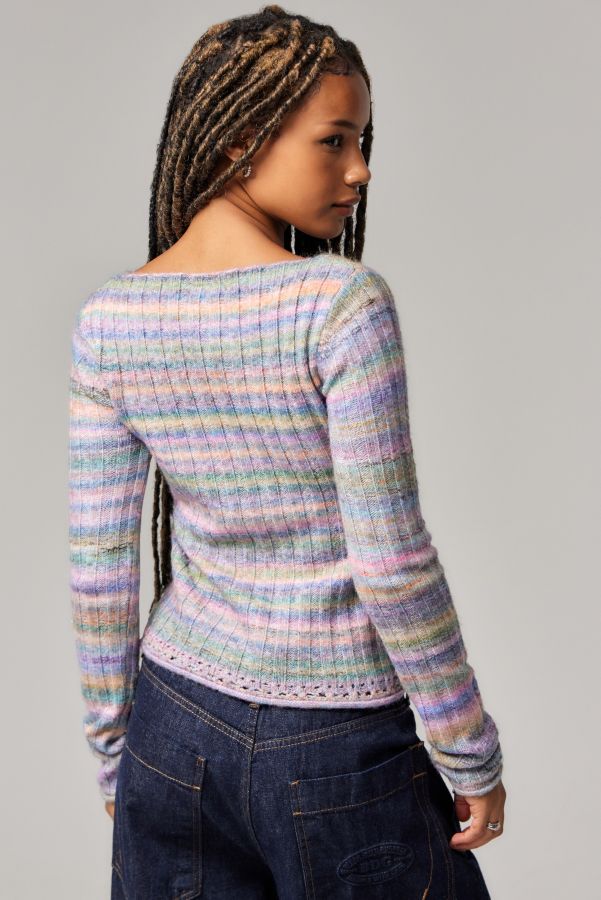 Slide View: 4: BDG Space-Dye Ribbed Knit Top