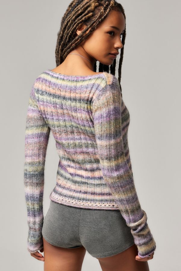 Slide View: 4: BDG Space-Dye Ribbed Knit Top