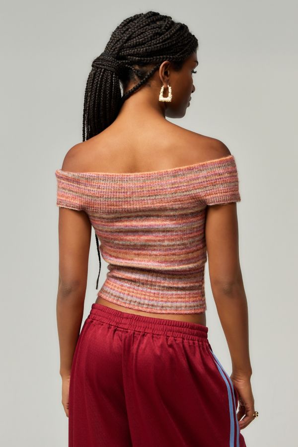 Slide View: 5: UO Space-Dye Off-The-Shoulder Top