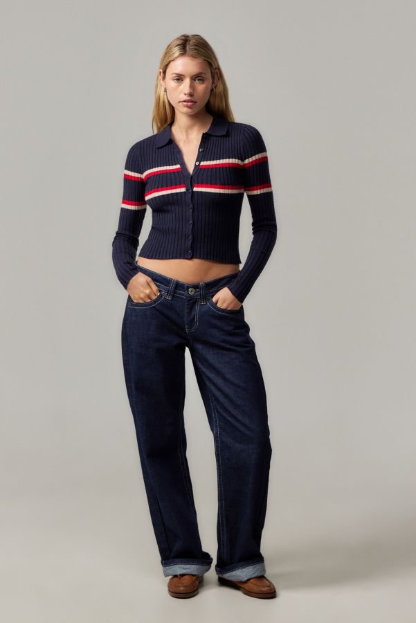 Vista diapositiva: 3: BDG Denver Cardigan Polo a Righe