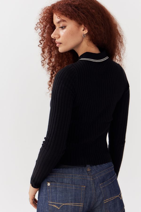 Vista diapositiva: 5: BDG Denver Ribbed Knit Polo Top