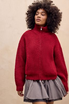 Cardigan zippé à col cheminée UO Finn