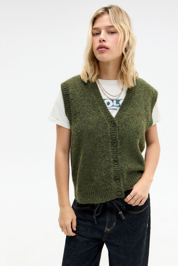 Slide View: 1: BDG Knopf Durch Pullover Weste