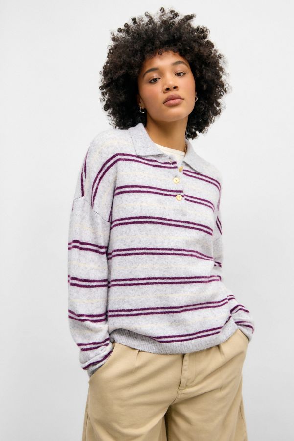 Vista diapositiva: 2: iets frans... Maglione Polo Oversize a Righe