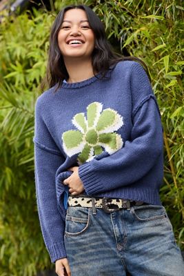 BDG Pullover mit Blumenmuster