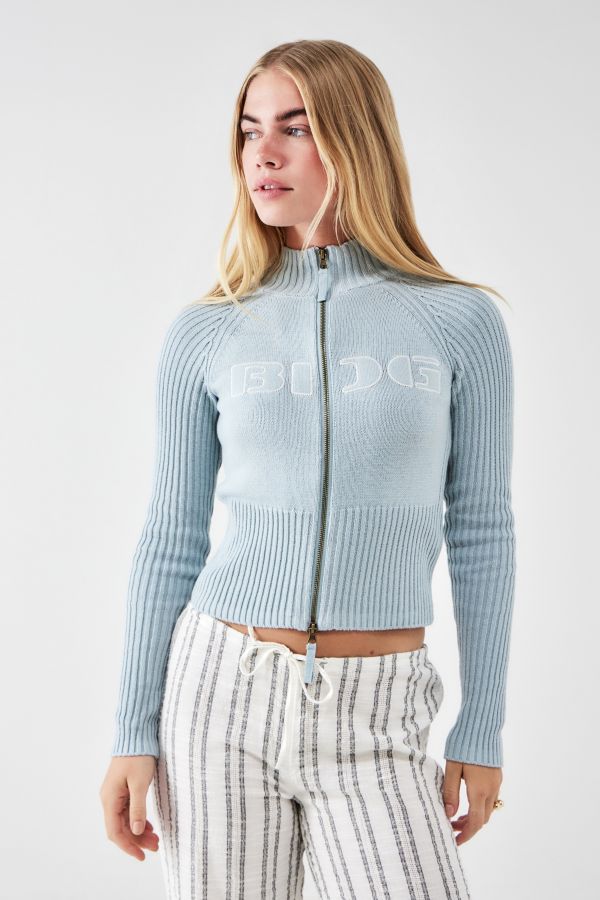 Vista diapositiva: 1: BDG Zip-Through Knit Track Top