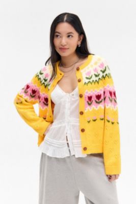 Cardigan con Motivo a Tulipano UO