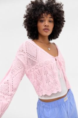 UO Übergroßer Cardigan mit Bindegürtel