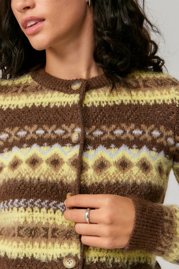 Vista diapositiva: 2: Cardigan Lavorato a Maglia Fairisle UO