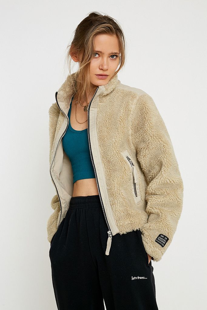 BDG Fleece Zip-Through Jacket | Urban Outfitters UK