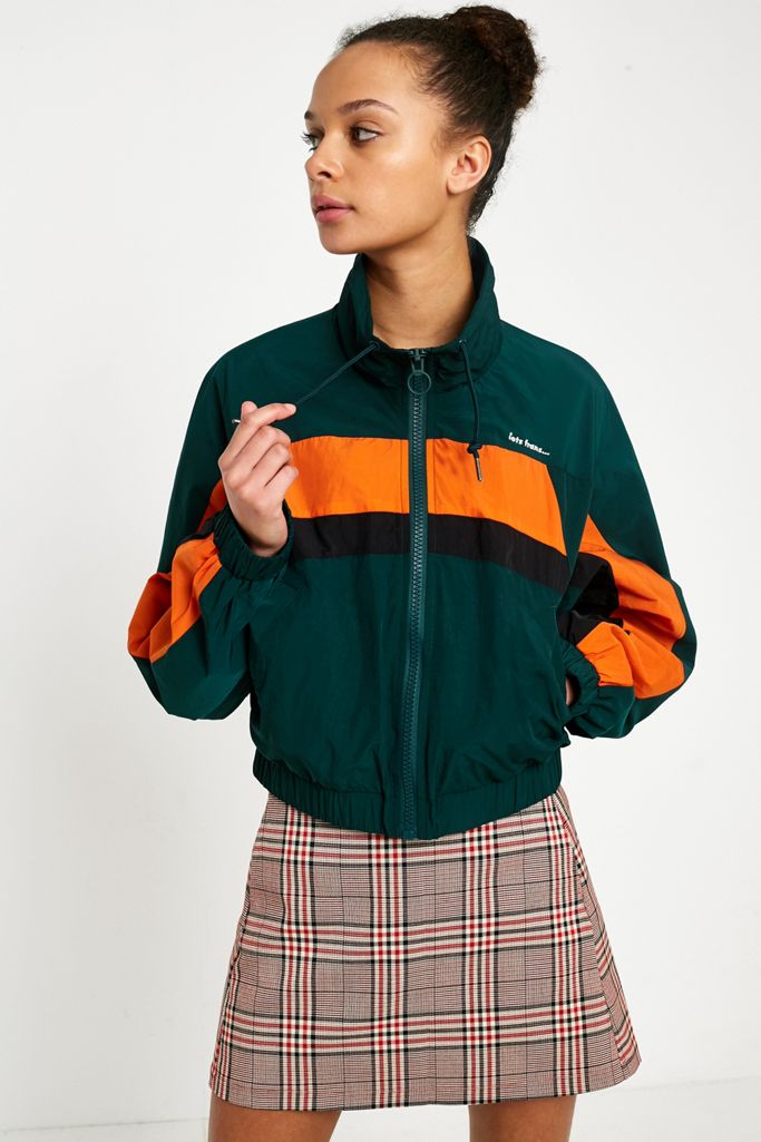 iets frans… Green Cropped Nylon Shell Jacket Urban Outfitters UK