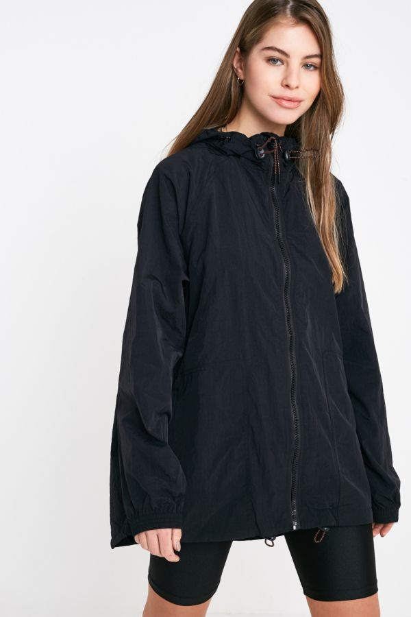 UO Luna Black Pac-A-Mac Jacket | Urban Outfitters UK