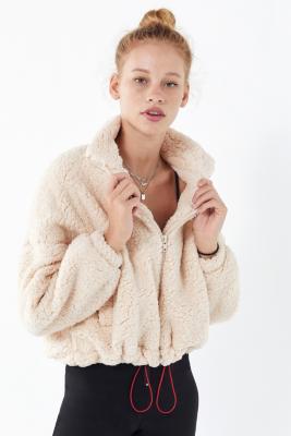 fuzzy jacket with hood urban outfitters