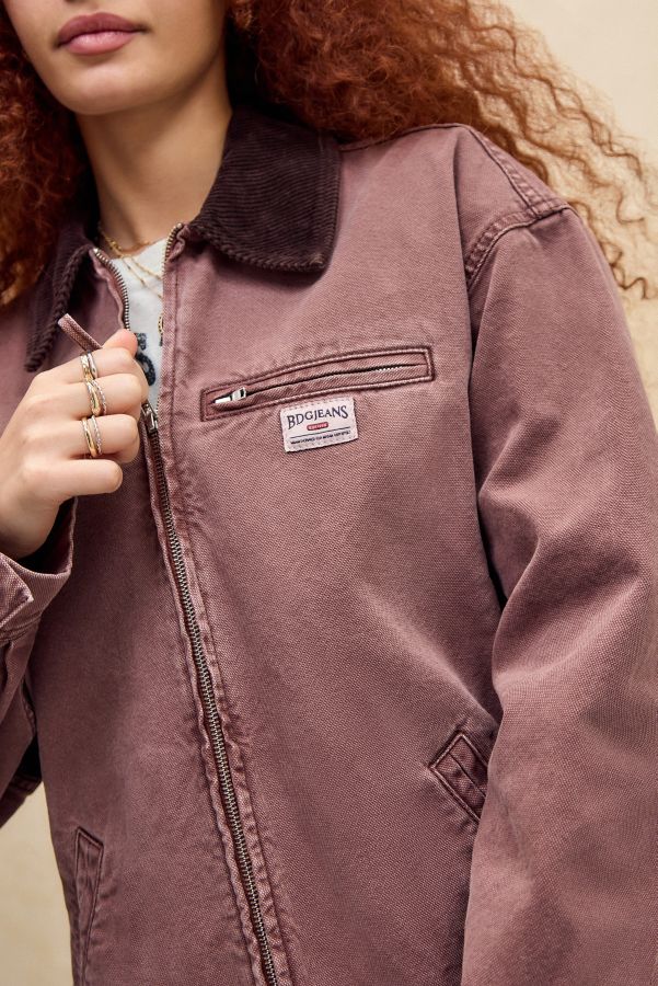 Vista de diapositivas: 3: BDG Burgundy Luca Canvas Workwear Jacket